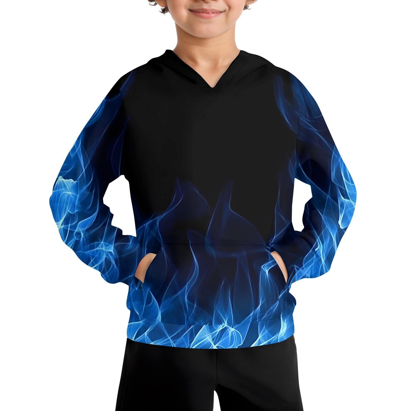 

Повседневная модная толстовка с длинным рукавом и капюшоном с карманом для мальчиков 120