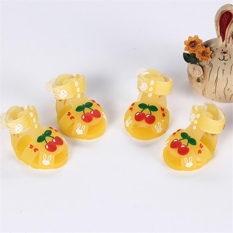 

Breathable Pet Shoes Non-Slip Shoes for Small Dogs Trendy Dog Pet Summer Rain Shoes Sandals Waterproof Dog Shoes Dog Supplies 5 жовтий