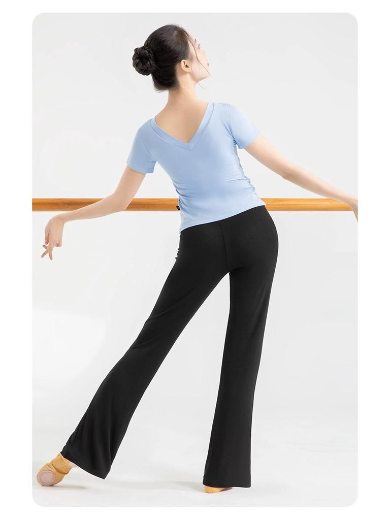 Pantaloni de Dans Clasic Chinezesc Modern pentru Femei - Micro Flare Îmbrăcăminte Profesională de Antrenament