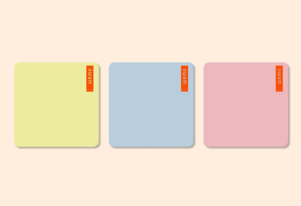 Wemo Pad Type Reusable Sticky Pastel Blue Ver.2 Notes, (2 Sheets)