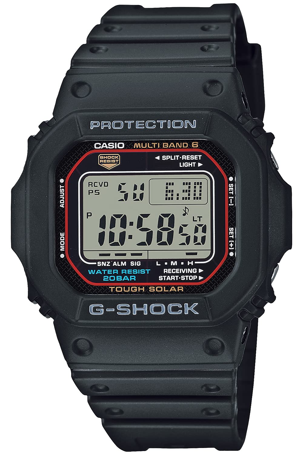 

[Casio] Часы G-Shock [Оригинальный отечественный продукт] Радио Солнечный Супер Иллюминатор Тип (Светодиодный светильник высокой яркости) GW-M5610U-1JF Мужской черный