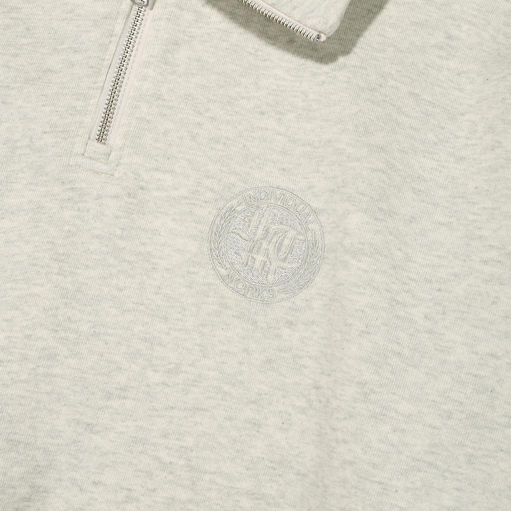 FILLUMINATE Gothic Circle Sweat Half Zip-Up Oatmeal