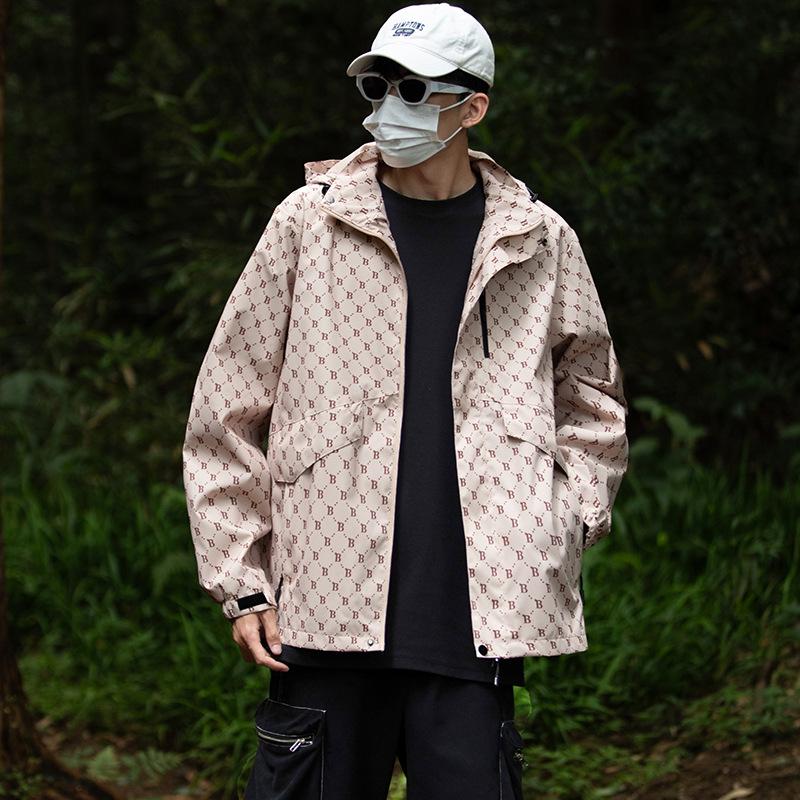 

Куртка для пар в горах, весна-осень, брендовая, для активного отдыха, повседневная, свободная, с принтом, с несколькими сумками, верхняя одежда XXXXL