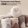 Warm Crew Socks for Winter Thickened Long Plush Women, Coral Fleece Socks, Warmth Autumn Thermal Sleep Anti-static Contrast Color Indoor Cozy Hosiery
