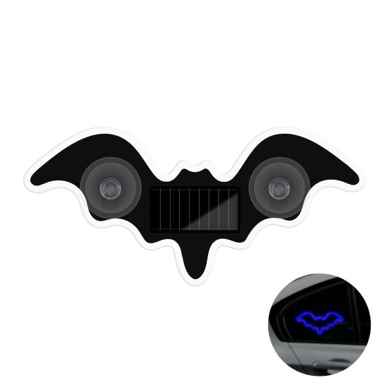 

Solar Bat Shape LED Car Window Light Decorative Interior Atmosphere Lamp for Car Door Dashboard Triangle Window Unique Vehicle Accessory синий