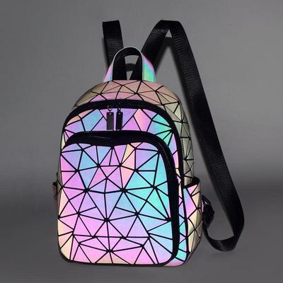 Nuovo Zaino Geometrico Sfumato - Grande Capacità, Design Colorato Luminoso per Viaggio e Scuola