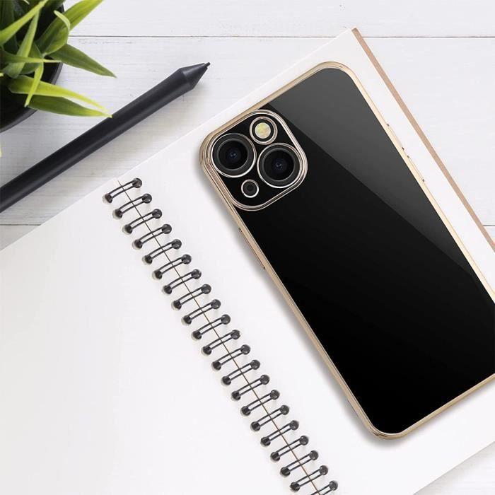 Coque de protection - Luxe Fashion - pour iPhone 13 - Noir - Antichoc - Pack 2 Verres Trempés