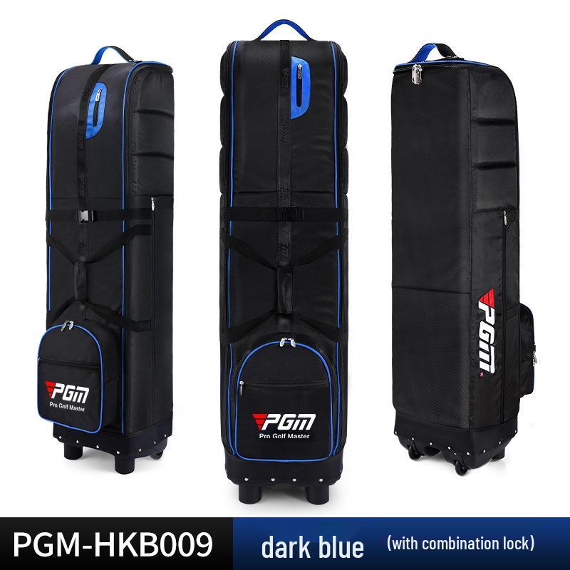 PGM Foldable Wheeled Golf Bag with Dustproof Storage, Thickened for Airplane Check-in