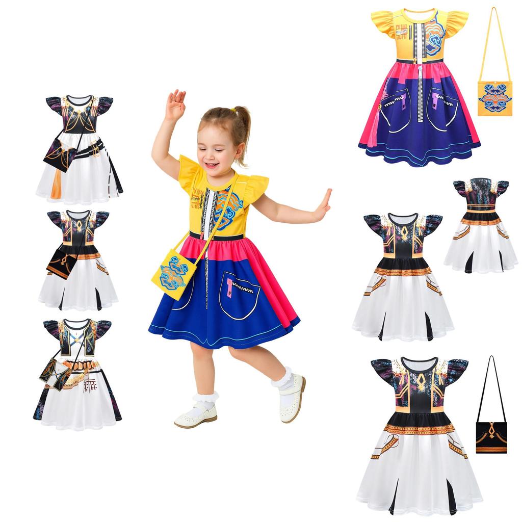 Rochie Cosplay Fată Vânător de Demoni Kpop cu Fustă Volane pentru Copii