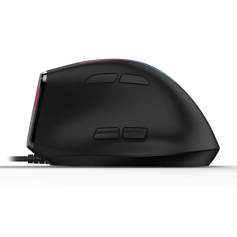 Xiaomi Gaming mouse wired T-50, gaming optical ergonomic mouse with RGB backlight, up to 12800 DPI, programmable keys, black