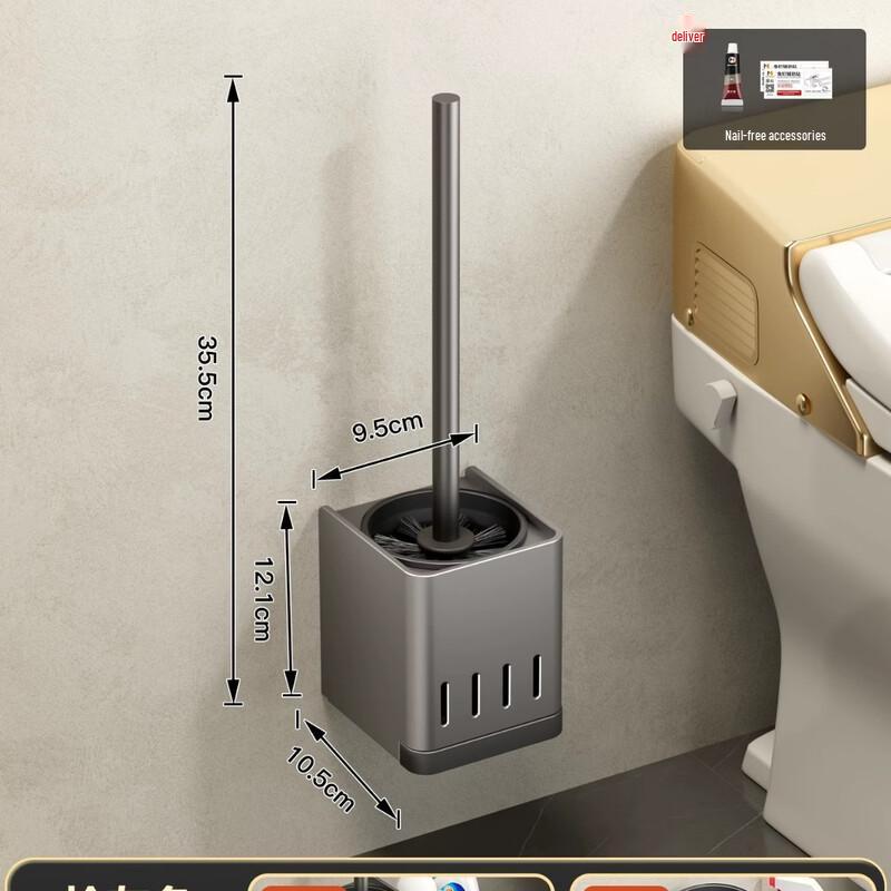 

cmaos Wall-Mounted Toilet Brush with Drip Tray