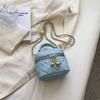 Tragbare kleine Tasche Damen Herbst und Winter Neue Diamant-Ketten-Tasche Hochwertige Umhängetasche Kleine quadratische Tasche