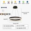 UOSU Modern Matte Black LED Chandelier