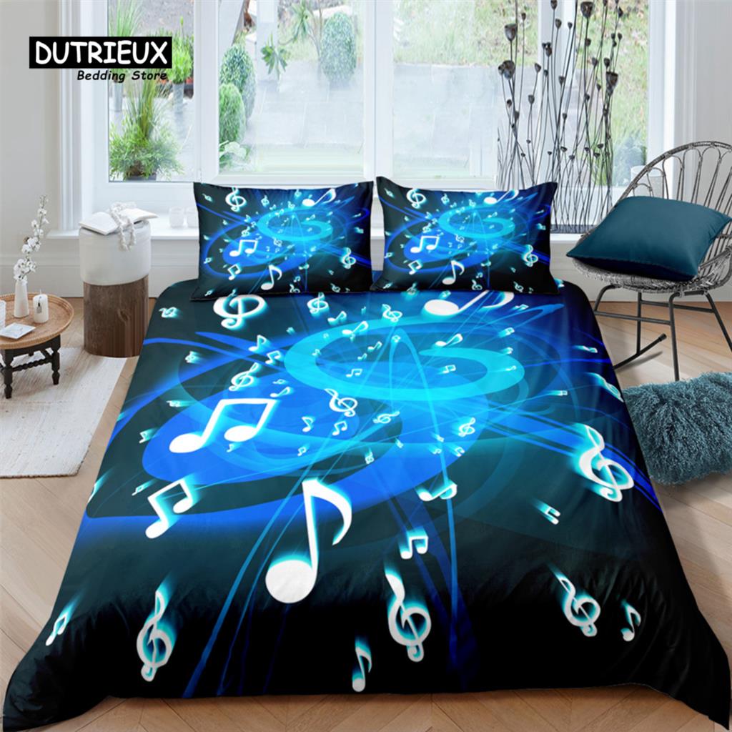 Luxury 3D Color Notes Print Home Living 2/3Pcs Comfortable Duvet Cover PillowCase Bedding Sets Kids Queen and King EU/US/AU Size