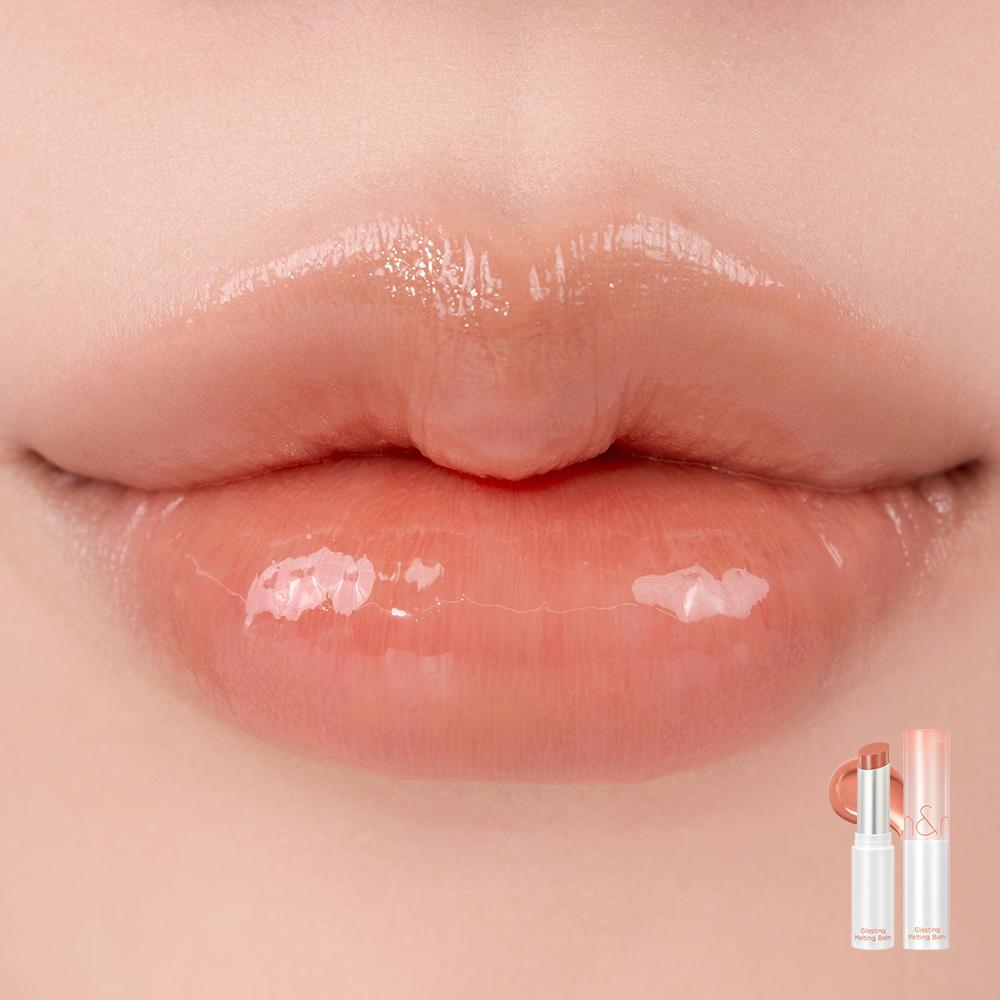 Rom&nd Glasting Melting Balm  3.5g– Korean Hydrating Lip Balm with Glossy Finish – Natural Nude & Pink Shades – Trending K-Beauty Gift