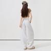 Women's Super Soft White Linen Cropped Wide-Leg Jeans - 2026 Spring/Summer Collection