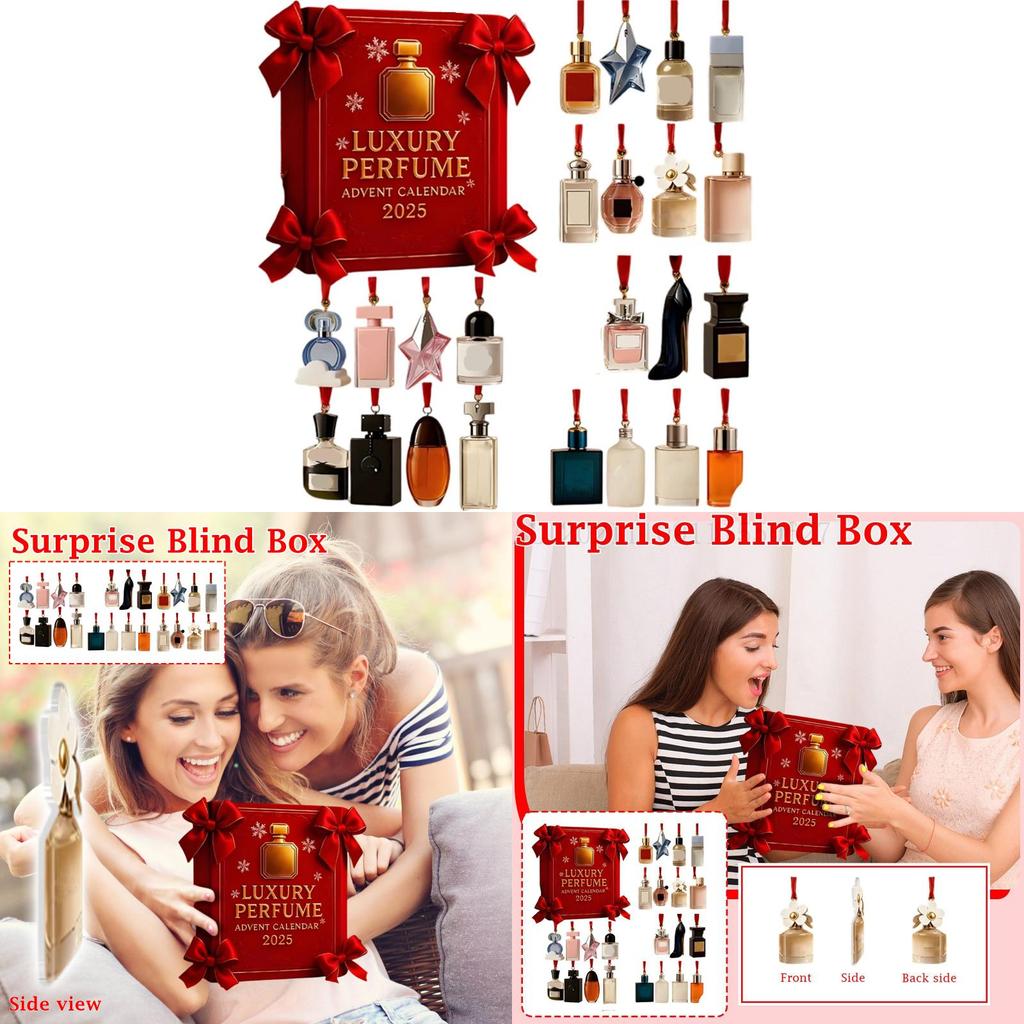 Perfume Christmas Advent Calendar With Acrylic Hangings For Holiday Gifts And Celebrations
