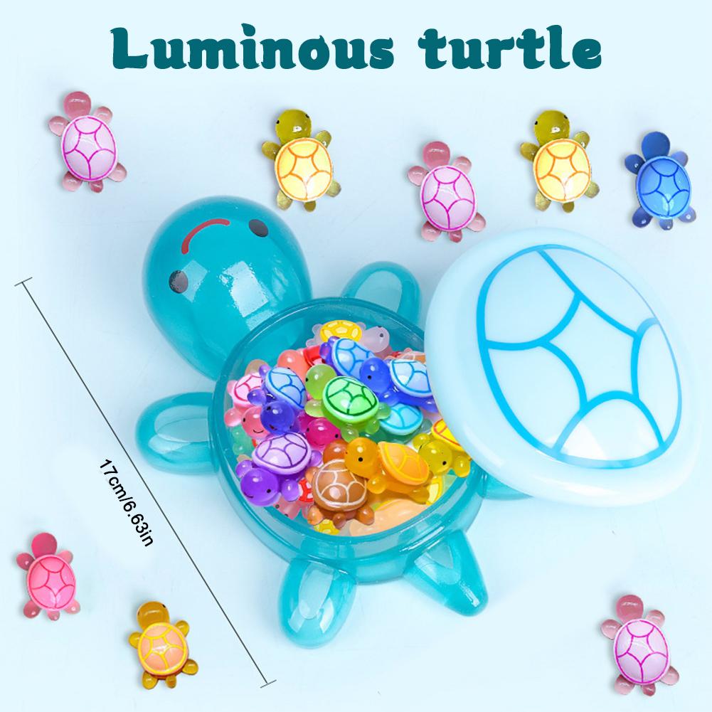 17cm Luminous Turtle Storage Box with Openable Lid Cute Cartoon Turtle Home Decor Craft Turtle Storage Case Oversized Turtle Toy