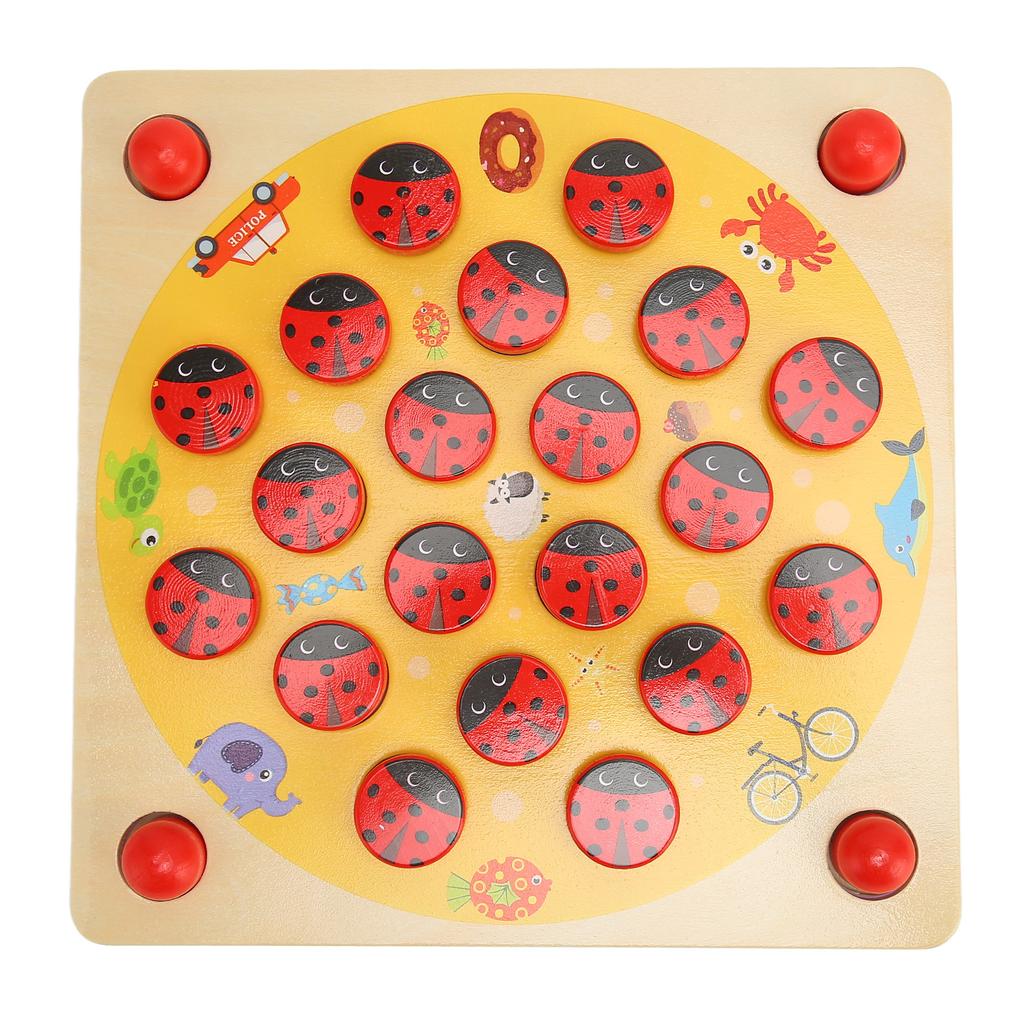 Ladybird Game Board Cognitive Development Wooden Memory Matching Activities
