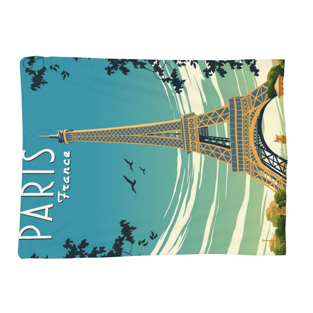 Paris Eiffel Tower Blankets Soft Warm Flannel Throw Blanket Bedding for Bed Living Room Picnic Travel Home Couch