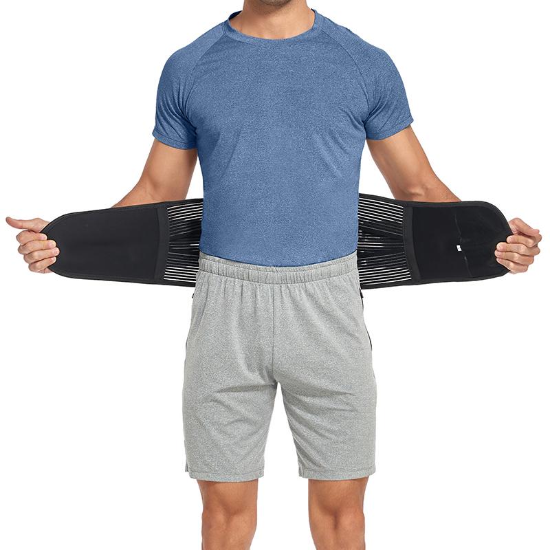 Atmungsaktive Air-Mesh-Rückenstütze zur Linderung von Lendenwirbelschmerzen mit 6 Stützen Anti-Rutsch-Lendenstützgürtel