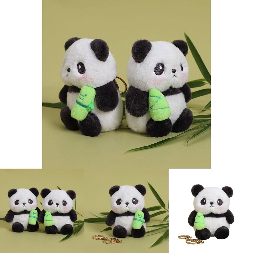 Adorable Panda Plush Keyring With Magnetic Circles For Kids Bag Decor And Gift