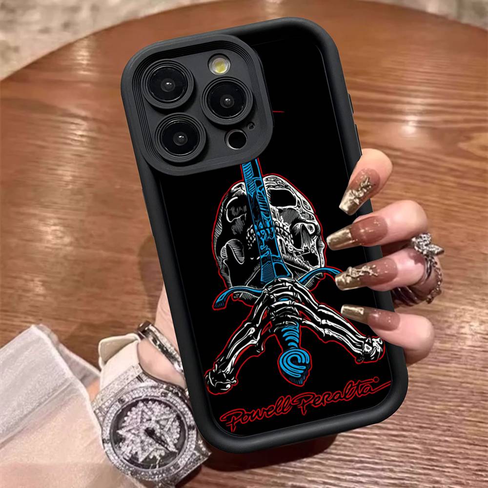 Brand P-Powell P-Peralta Fashion Phone Case For IPhone 11 12 13 16 15 17 14 Pro Max Soft Funda Silicone Cover