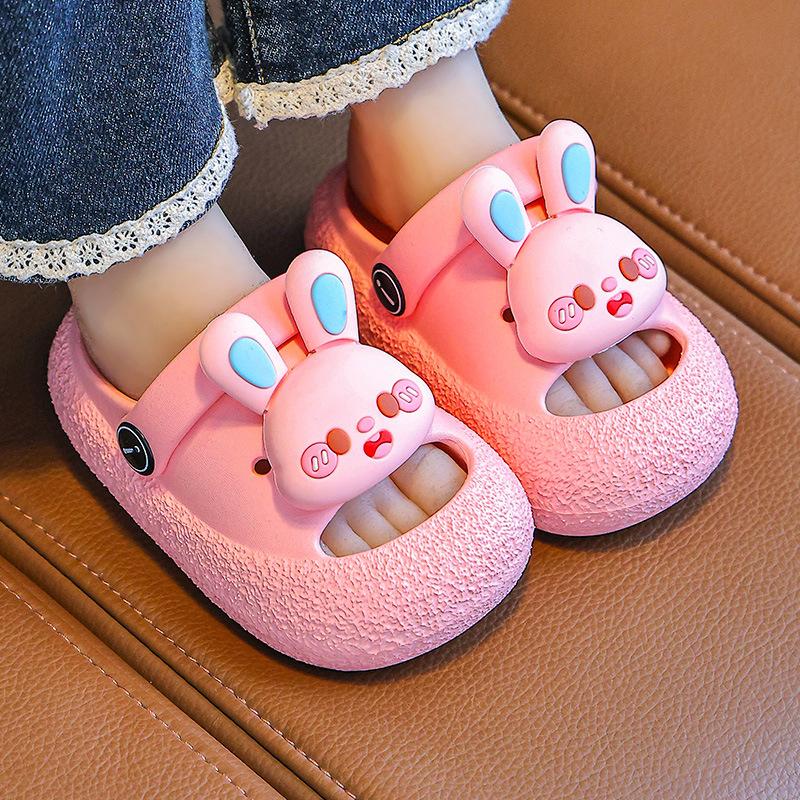 Kindersandalen für Mädchen, Sommer Cartoon Süße Prinzessin Weichsohle Rutschfest Haus Badeschuhe für Kleinkinder und Babys, Jungenschuhe