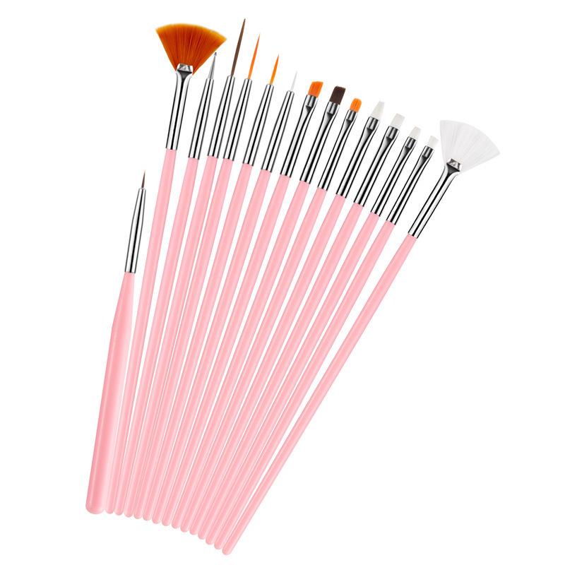 15-Piece Nail Art Brush Set: Painting, Phototherapy, and Carving Pens for Home Use