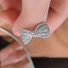 Luxurious geometric elegant bow ring, women's wedding engagement party jewelry accessories
