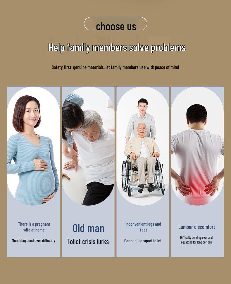 Elderly Shower and Bath Stool - Bathroom Seat for Disabled