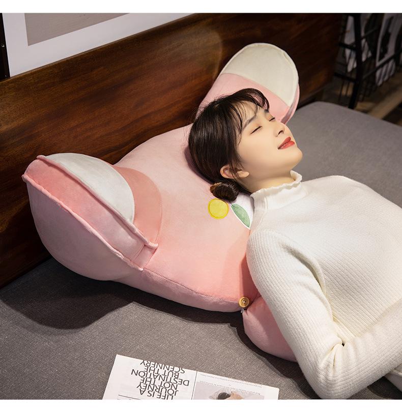 Cartoon Headboard Large Backrest Pillow for Student Dormitory: Soft Sofa, Bed, or Bay Window Reading and Lumbar Support Cushion