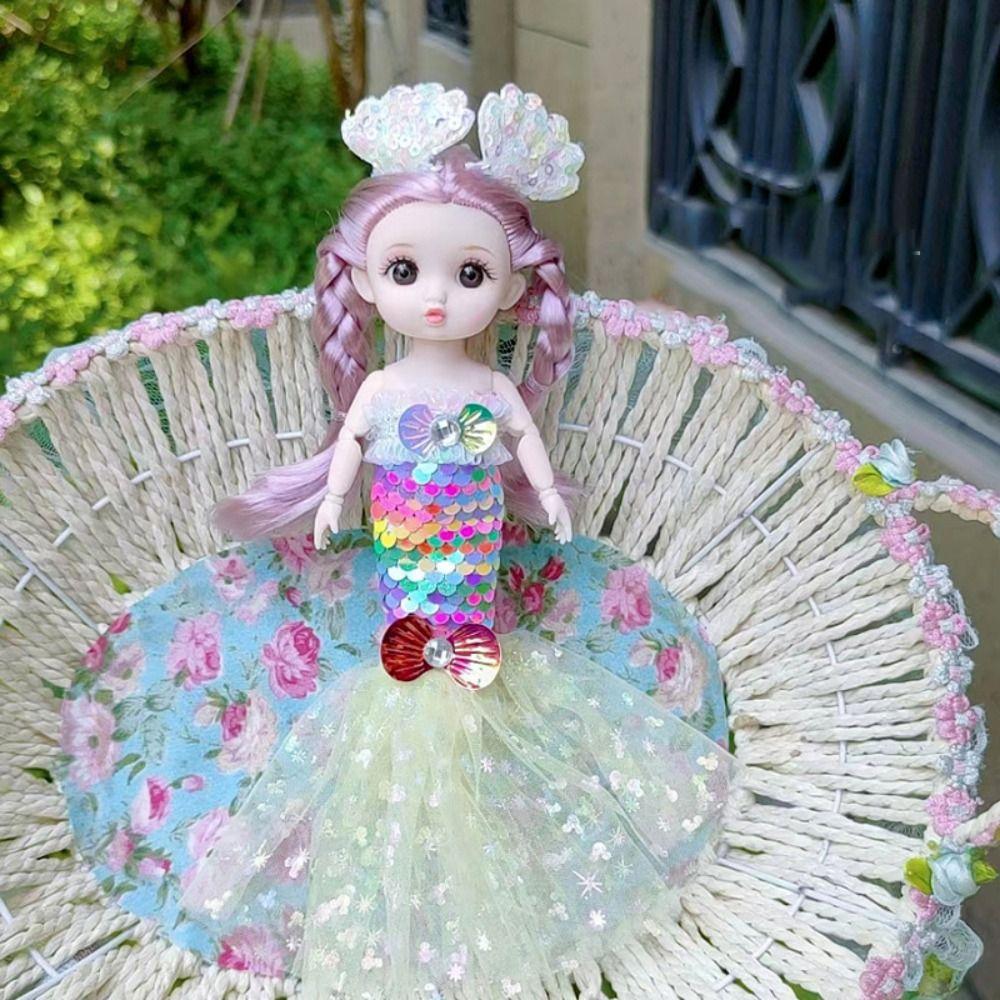 Joint Movable Bjd Princess Mermaid Doll BJD Mermaid BJD 13 Joints Movable Doll Toy for Kid жёлтый
