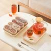Dustproof Divided Serving Tray Moisture-proof Dessert Container Snack Dry Fruit Tray  Living Room