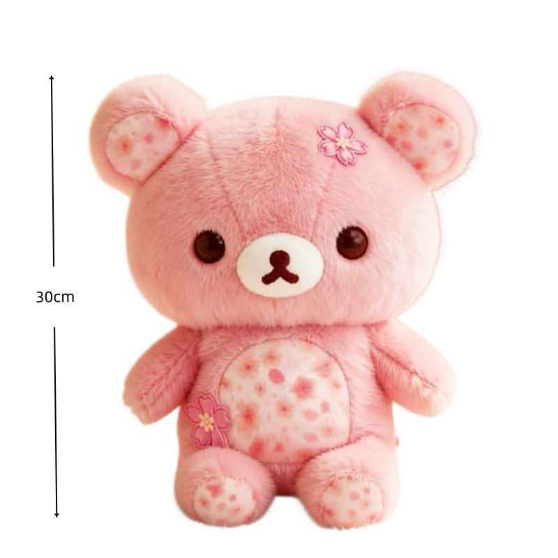 Sakura Rilakkuma Plüschtier 304050cm Kawaii Cartoon Kirschblütenbär Puppe Weiches Niedliches Stofftier Basisstil Kindergeschenk