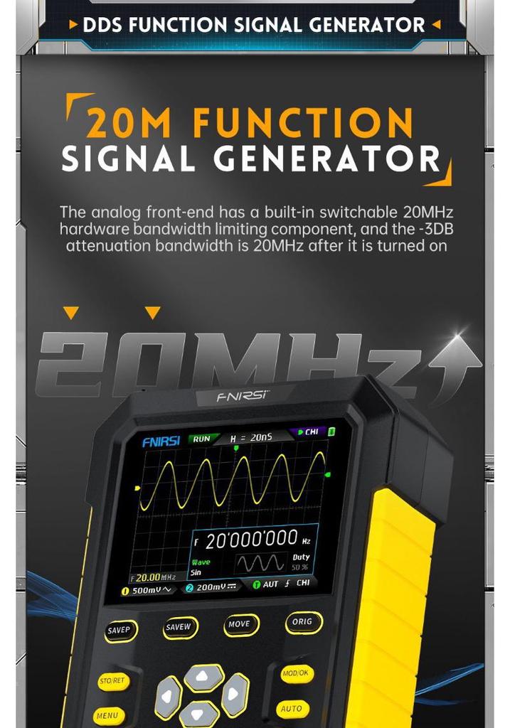 DPOX180H Dual-Channel Handheld Fluorescent Digital Oscilloscope 