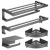 Gunmetal Grey Drill-Free Single Towel Bar