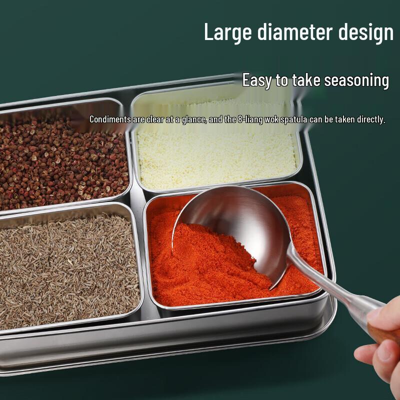 Stainless Steel Rectangular Seasoning Box Set