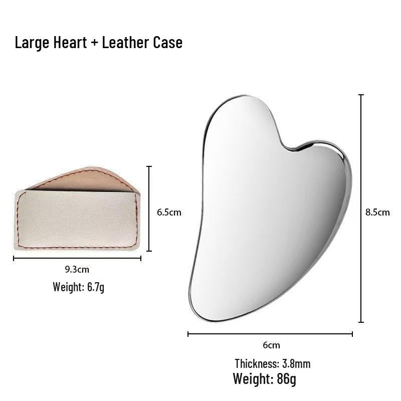Stainless Steel Gua Sha Heart-Shaped Face & Body Massager