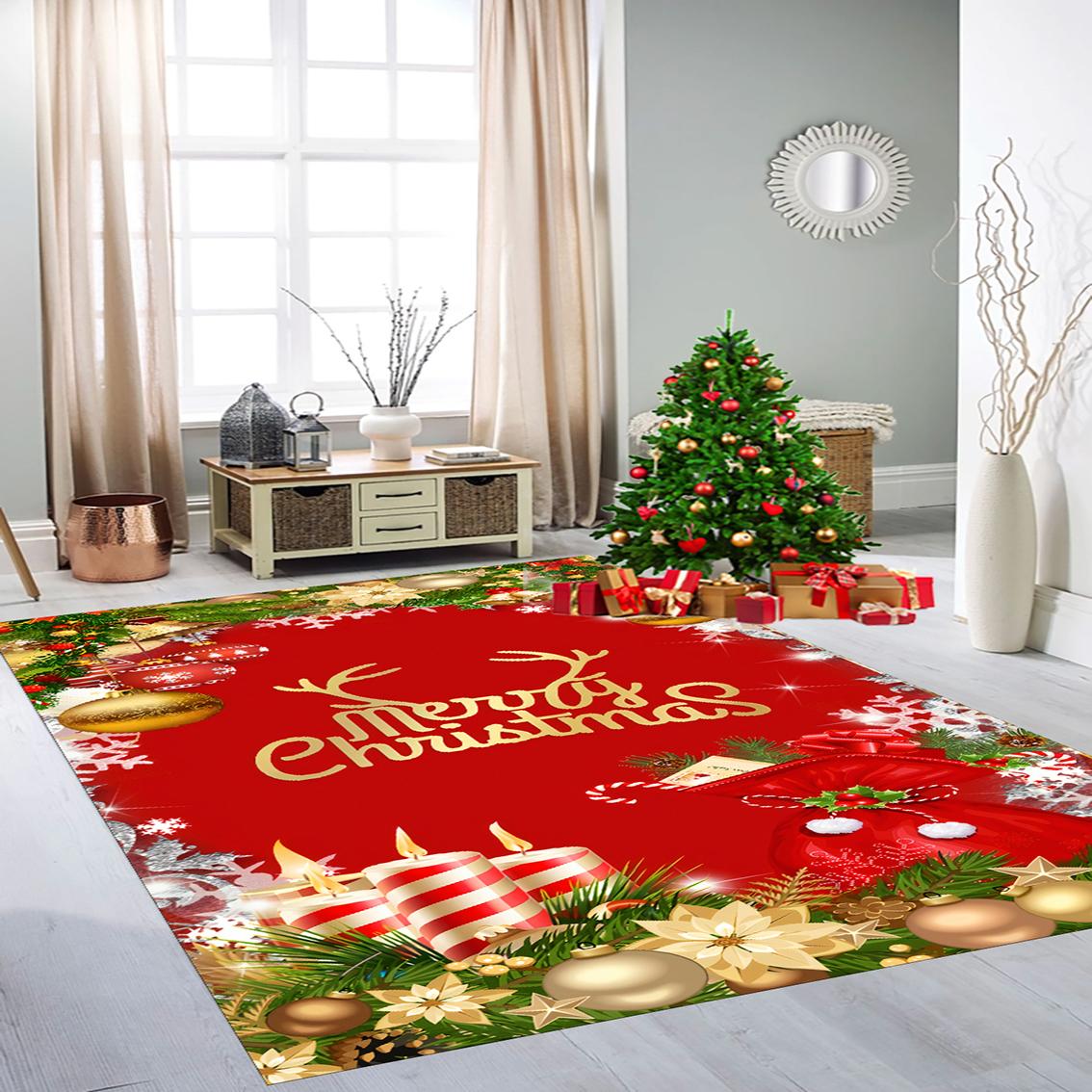 

MD-LİFE HOME Рождественский ковер на нескользящей основе с цифровой печатью