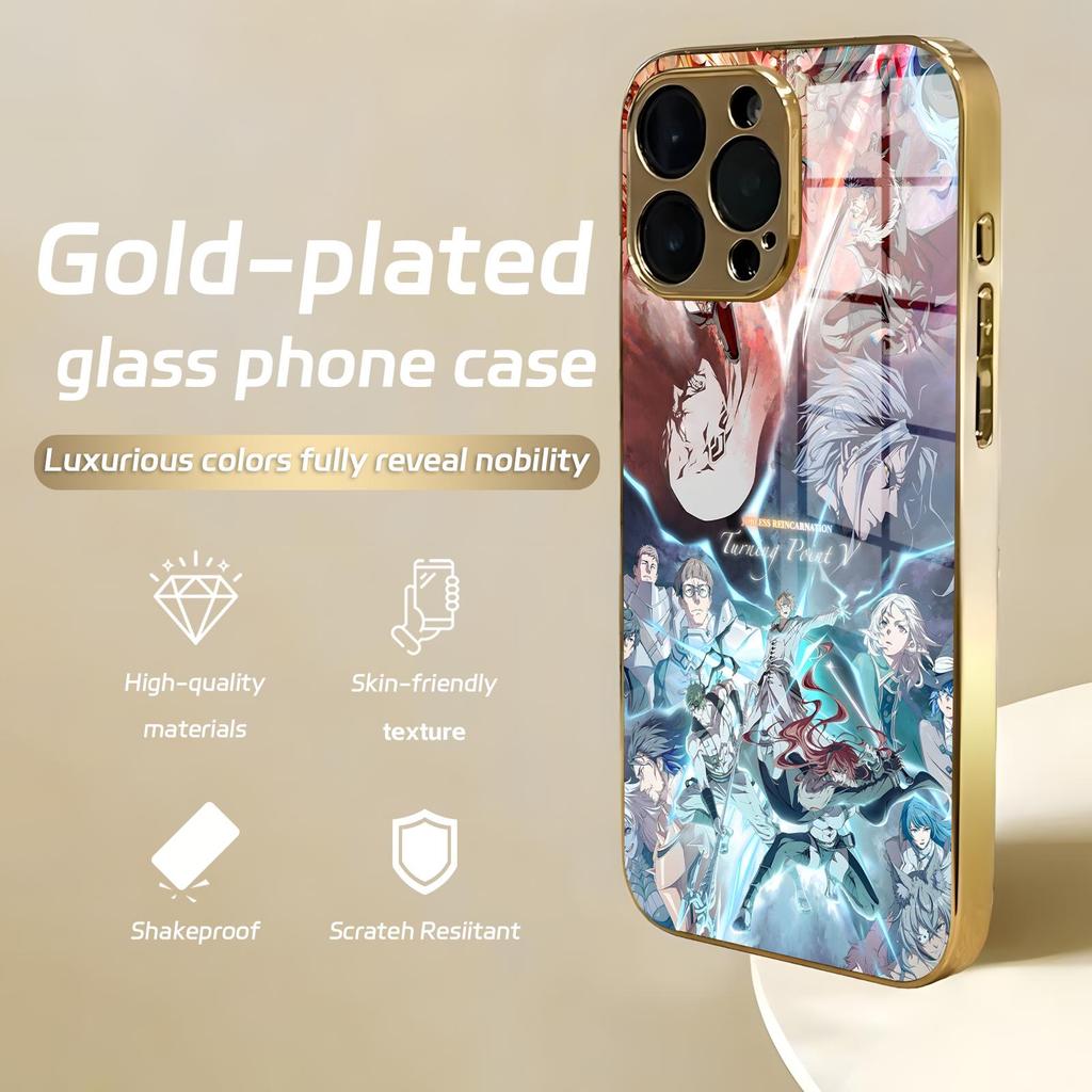 Mushoku Tensei Phone Case For iPhone17 16 16e 15 14 13 12Plus Mini Pro Max Electroplated glass Phone Case