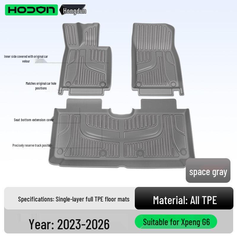 Xiaopeng G6 TPE2026 Floor Mats - New Car Interior Accessories for Extended Range/Pure Electric Models