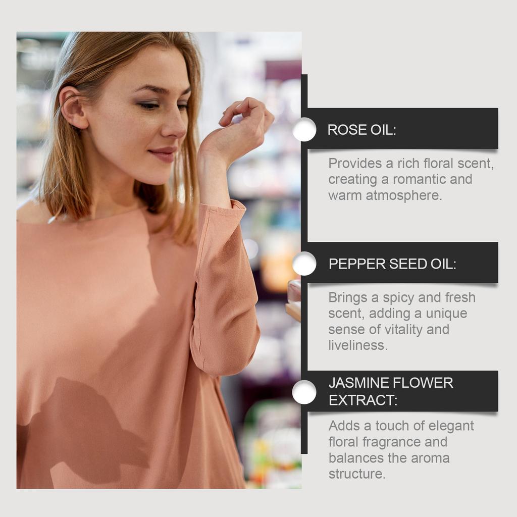 The Floral Drops Have A Natural, Fresh And Elegant Smell, Exuding Personality For A Long Time, Showing Your Elegance And Unique Temperament.15ML