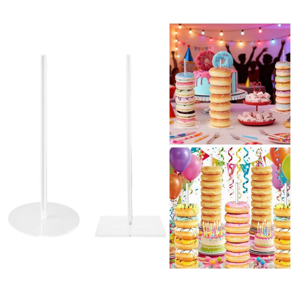 Acryl Donut-Aussteller Donut-Ständer Wiederverwendbarer Donut-Halter für Party-Events Abschlussfeier Esszimmer Thanksgiving