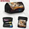 1pc Sleeping Cat Design Double Layer Flip Pencil Case-Multi Layer Flip Cover Design, Storage Bag, Zipper Closure, Suitable for Schools, Offices, And T