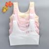 Wireless Cotton Tank Bra with Inserts for Junior High Students - Summer Sports Style