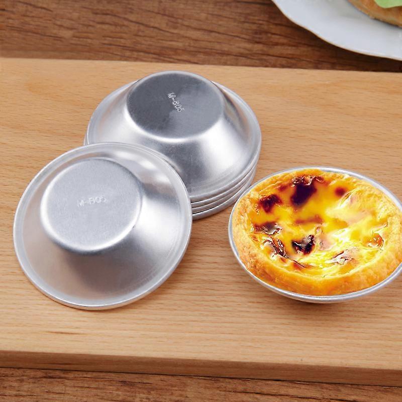 Aluminum Portuguese Style Egg Tart Cupcake Mould Fruit Cake Die Mold Small Baking Tool Pasteis De Nata Oven Bake Round