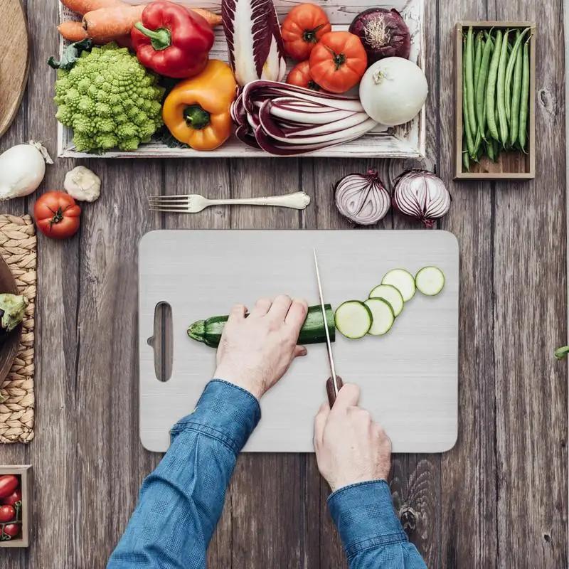 316 Steel Titanium Cutting Stainless Boards for Kitchen Board Thickened Double Sided Food Grade Portable Fruit Meat Chopping