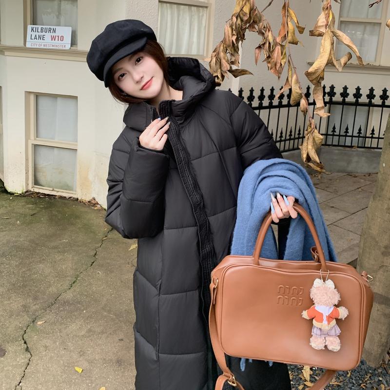 Autumn Winter Thicken Warm Parka Women Casual Sweety Solid Color Big Pocket Loose Long Hooded Coat Jackets Outwear