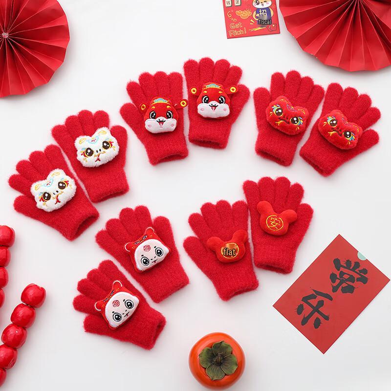 

Детские красные плюшевые мультяшные зимние перчатки 2-5 Years